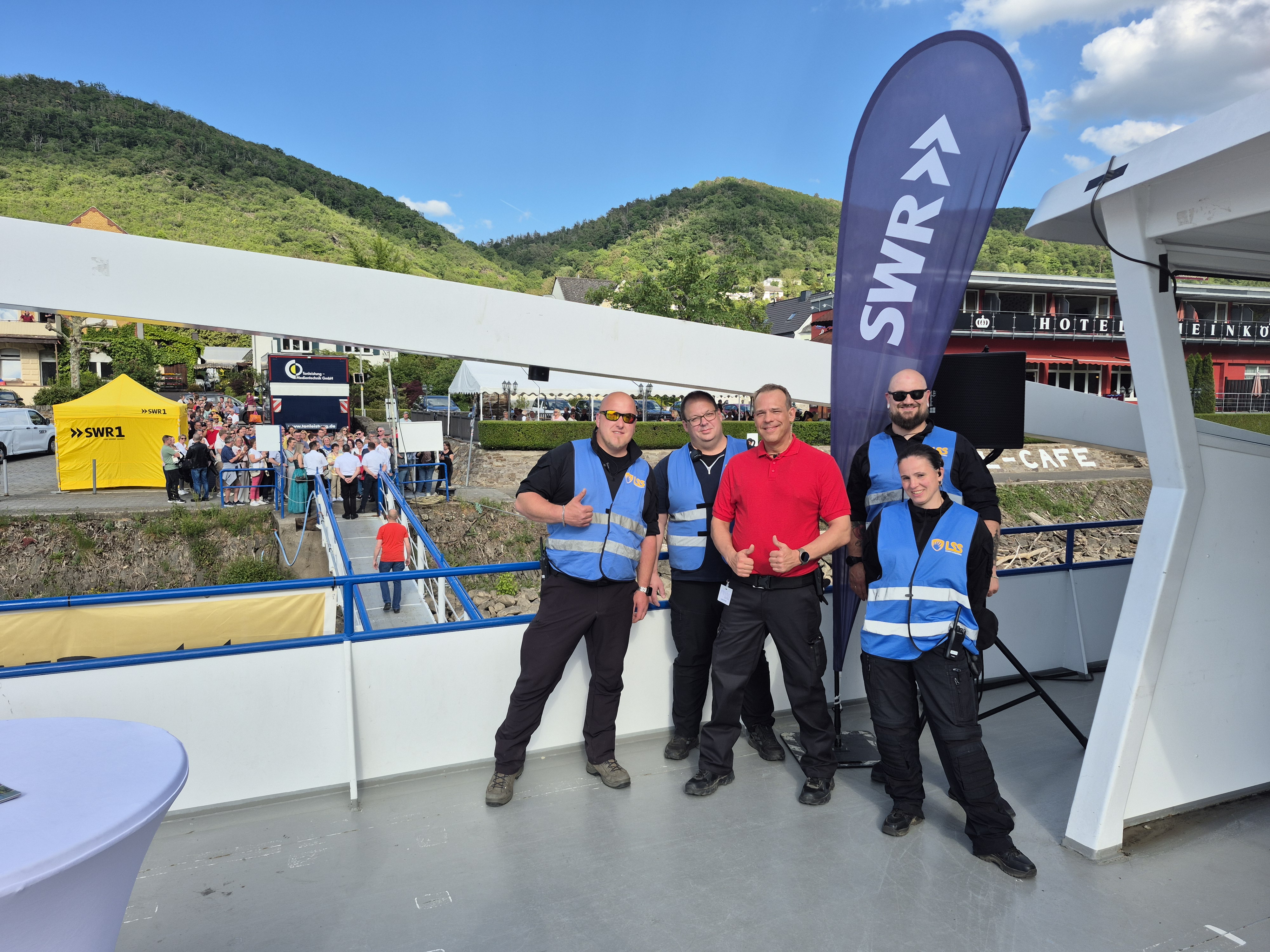 LSS Security: Unser Team im Einsatz für den SWR1 auf dem Partyschiff während der Regio Tour